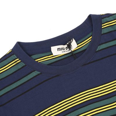Miu Miu striped pocket t-shirt — 3