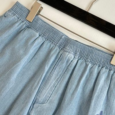 Louis Vuitton Embroidered Signature Chambray Shorts — 6