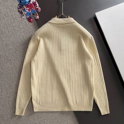 Burberry long-sleeved cable-knit polo sweater — 9
