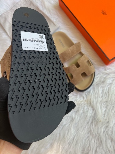 Hermes Chypre suede goatskin sandals — 3