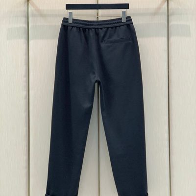 Loro Piana black zip-through overshirt and matching drawstring trousers set — 9