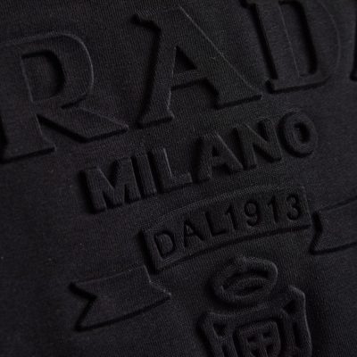 Prada Raised-Logo Cotton T-shirt — 4