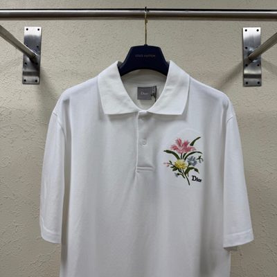 Dior Secret Garden embroidery polo shirt — 3