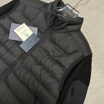 Prada padded nylon-front wool hybrid jacket — 7