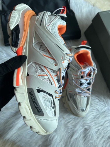 Balenciaga Track Sneakers in white and orange — 4