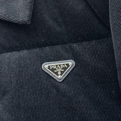 Prada Black Corduroy Cropped Down — 4