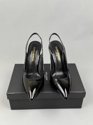 Saint Laurent Lee patent leather slingback pumps — 3