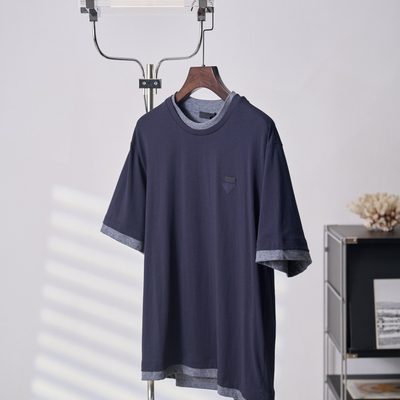 Prada triangle-logo cotton T-shirt — 3