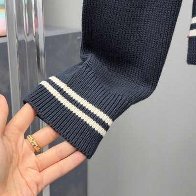 Moncler Navy Paneled Down Cardigan — 4