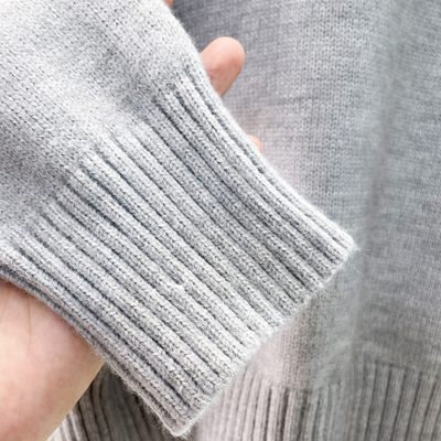 Prada light gray crew-neck knit sweater — 5