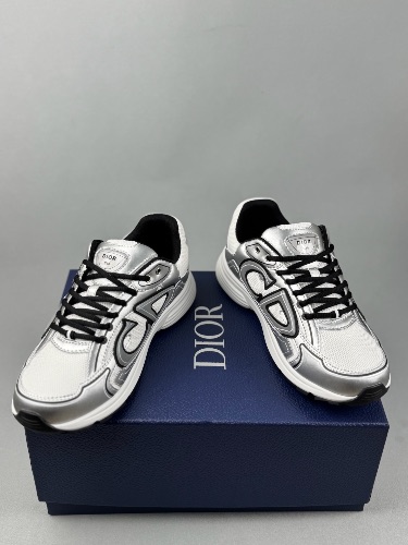 Dior B30 sneakers in white and silver-tone — 4