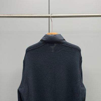 Moncler Navy Paneled Down Cardigan — 8