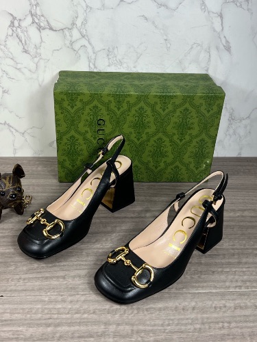 Gucci Horsebit leather slingback pumps — 3
