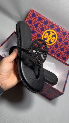 Tory Burch Miller Pave Knotted Sandals in black — 5