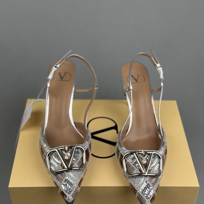 Valentino Garavani sequin-embellished slingback pumps — 3