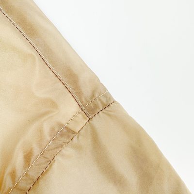 Prada sand beige Re-Nylon short-sleeved zip-up shirt — 4