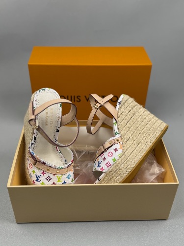 Louis Vuitton Takashi Murakami collaboration Helios wedge sandals