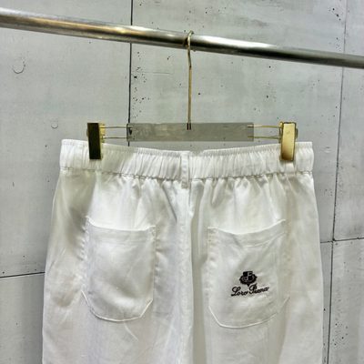 Loro Piana men's white linen shirt and trousers sets — 4