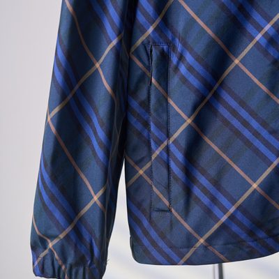 Burberry blue check-pattern jacke — 8