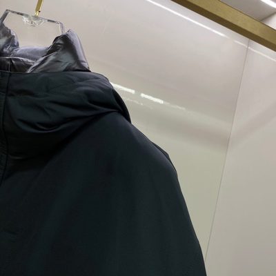 Prada Hooded Technical Fabric Down Jacket — 5