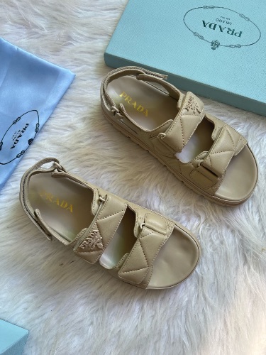 Prada quilted padded nappa leather sandals