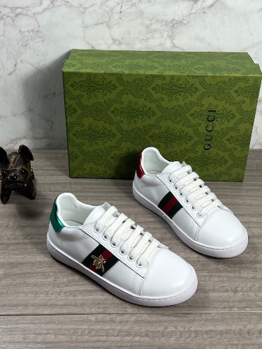 Gucci Ace Embroidered Leather Sneakers