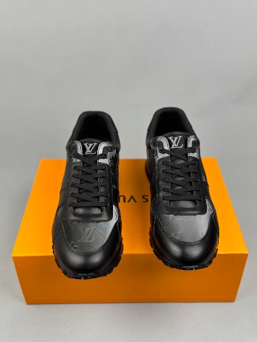 Louis Vuitton Run Away sneakers in black iridescent textile and calf leather — 3