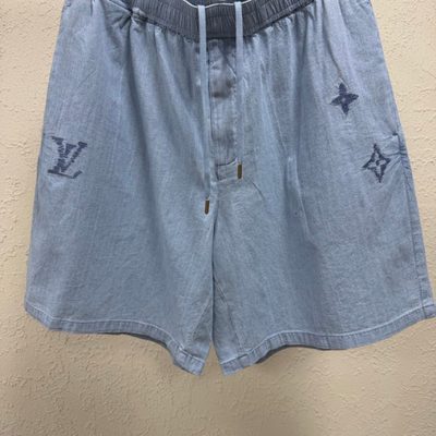Louis Vuitton Embroidered Signature Chambray Shorts — 5