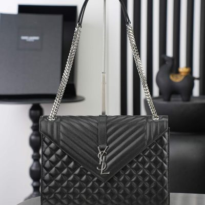 Saint Laurent Medium Envelope Matelassé Shoulder Bag