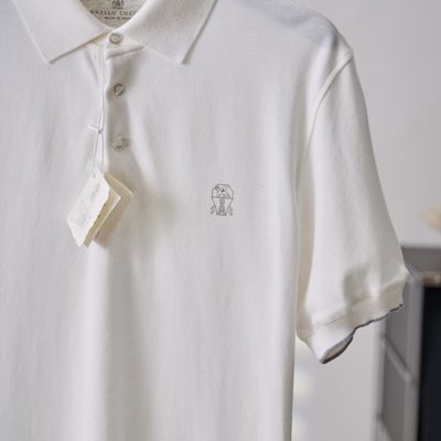 Brunello Cucinelli logo-print polo shirt — 6