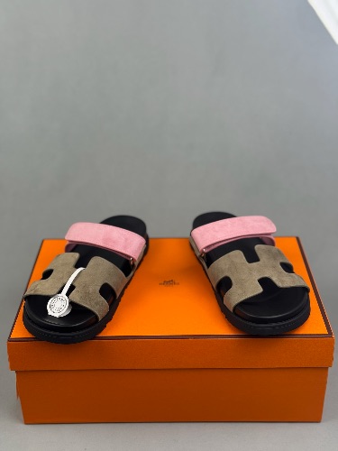 Hermès Suede Goatskin Women's Chypre Sandals — 4
