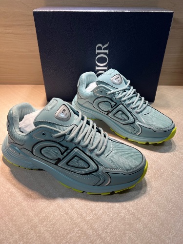 Dior B30 sneakers in blue mesh and technical fabric — 4