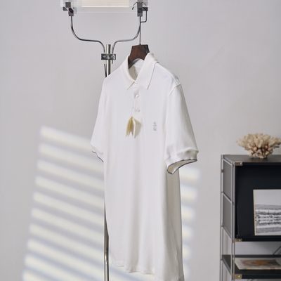 Brunello Cucinelli logo-print polo shirt — 3