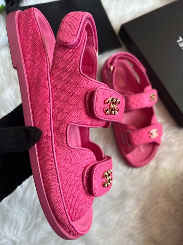 Chanel tweed "dad sandals" — 4
