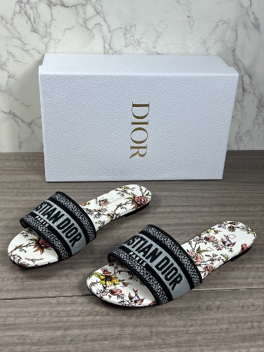 Christian Dior Floral Dway Slide Sandals — 3