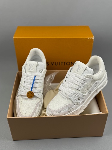 Louis Vuitton Trainer sneakers in white.