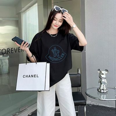 Moncler Enfant black cotton T-shirt — 9