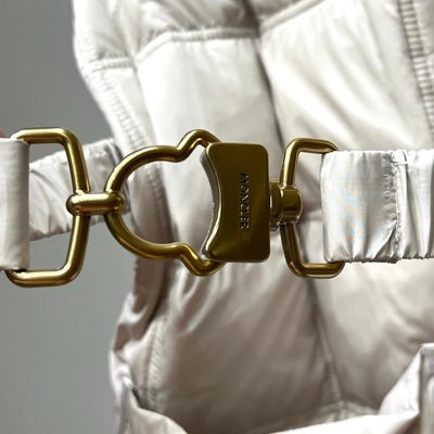 Moncler Cygnes Belted Short Down Jacket — 6