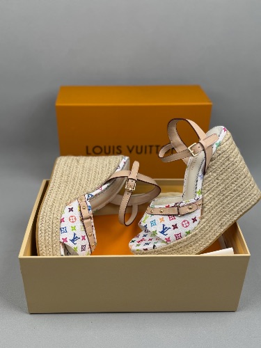 Louis Vuitton × Takashi Murakami Helios Wedge Sandals