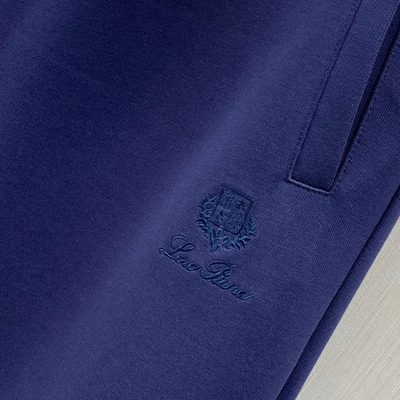 Loro Piana black zip-through overshirt and matching drawstring trousers set — 5
