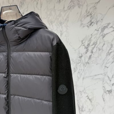 Moncler Padded Waffle-Knit Hoodie — 6