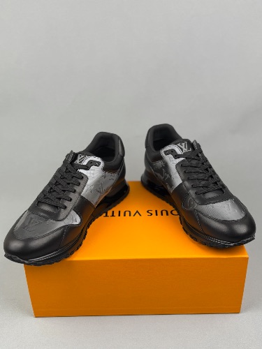 Louis Vuitton Run Away sneakers in black iridescent textile and calf leather — 4