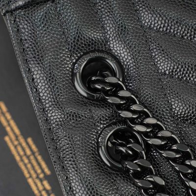 Saint Laurent So Black Mixed Matelassé Envelope Bag — 10