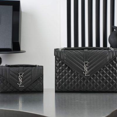Saint Laurent Medium Envelope Matelassé Shoulder Bag — 13