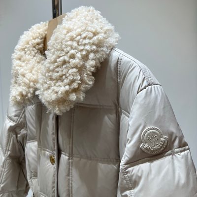 Moncler Cygnes Belted Short Down Jacket — 10