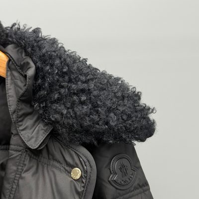 Moncler Cygnes Faux Fur Collar Quilted Puffer Jacket — 5