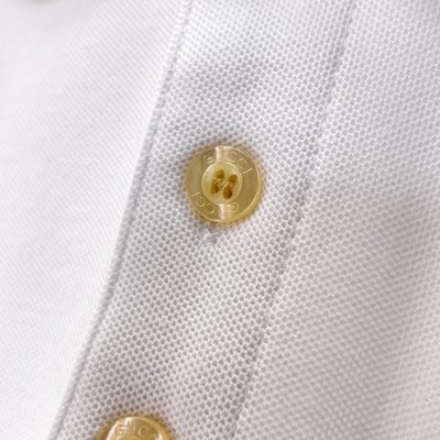 Gucci white cotton piquet polo shirt — 5