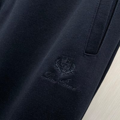 Loro Piana black zip-through overshirt and matching drawstring trousers set — 5