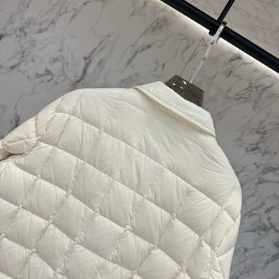 Moncler Castellana Down Quilted Press-Stud Shirt Jacket — 9