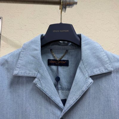 Louis Vuitton Embroidered Signature Chambray Short-Sleeved Shirt — 7